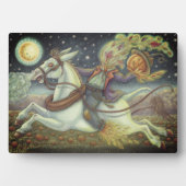 Plaque Photo Halloween HORSEMAN SCARECROW & WHTE MULE HORSEMAN  (Devant)