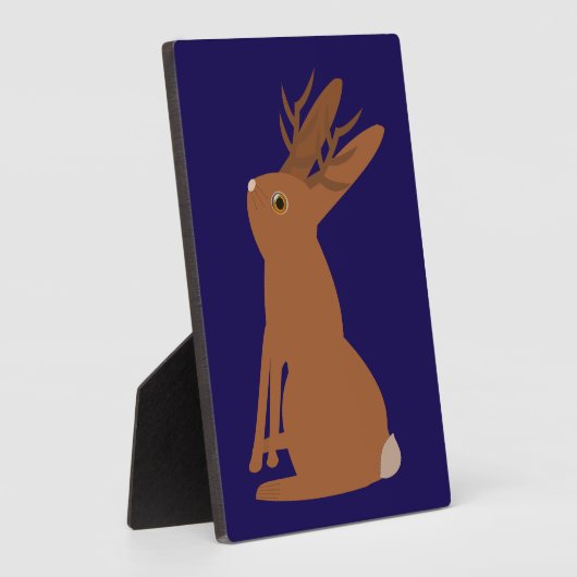 Plaque Photo Halloween Jackalope Trou ou traitement (Côté)
