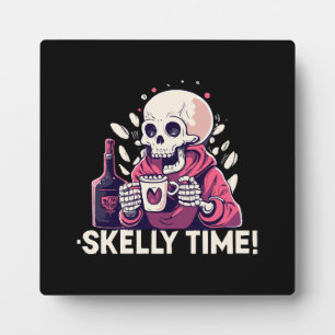 Plaque Photo halloween mais c'est l'heure de skelly