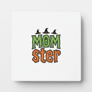 Plaque Photo Halloween Momster Vintage Mom Conception de T-Shir