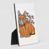 Plaque Photo Halloween mops (Côté)