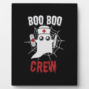 Plaque Photo Halloween Nurse Boo Boo Crew Birthday