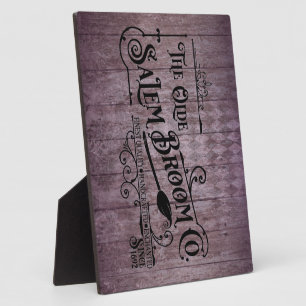 Plaque Photo Halloween Purple Grunge Gothic Salem Broom Company