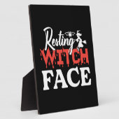 Plaque Photo Halloween Resting Witch Facce Birthday (Côté)