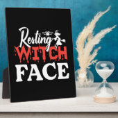 Plaque Photo Halloween Resting Witch Facce Birthday (Côté)
