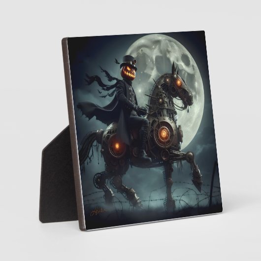 Plaque Photo Halloween Steampunk Horseman sans tête (Recto)