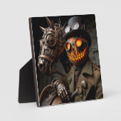 Plaque Photo Halloween Steampunk Jack-O-Lantern Horseman (Recto)