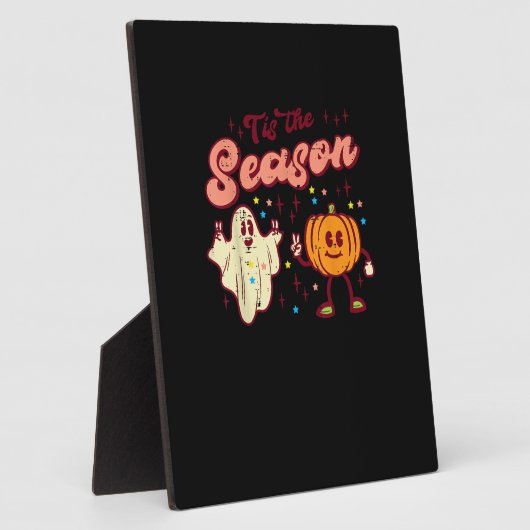 Plaque Photo Halloween Tis The Season Retro Costume Groovy Wome (Côté)