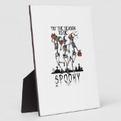 Plaque Photo Halloween Tis The Season To Spooky Dancing Skeleto (Côté)