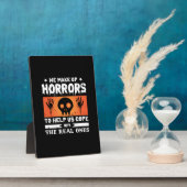 Plaque Photo Halloween We Make up Horrors (Côté)