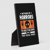 Plaque Photo Halloween We Make up Horrors (Côté)