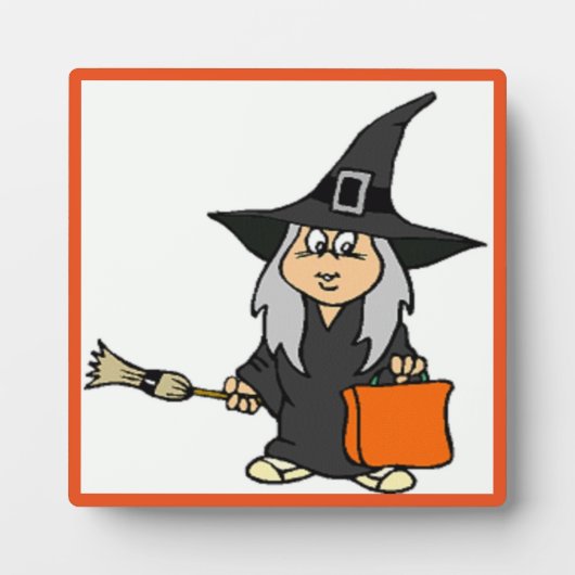PLAQUE PHOTO HALLOWEEN WITCH (Devant)