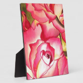 Plaque Photo Hannah Gordon rose Rose Watercolor art (Côté)