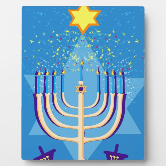 Plaque Photo hanoukka menorah (Devant)