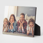 Plaque Photo Hanoukka Simple Modern Chic Photo Famille (Côté)