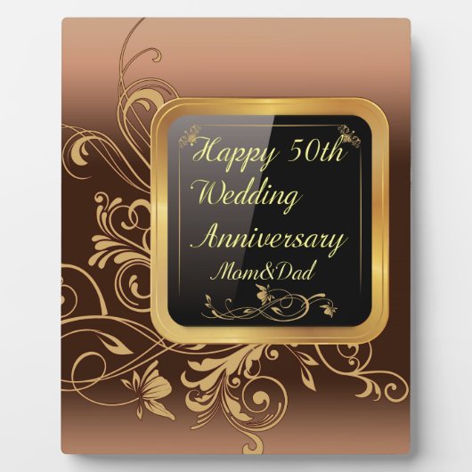 Plaque Photo Happy 50th Wedding Anniversary Multi products sele (Devant)