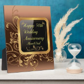 Plaque Photo Happy 50th Wedding Anniversary Multi products sele (Côté)