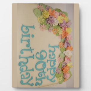 Plaque Photo Happy 90th Colorful Birthday