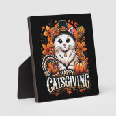 Plaque Photo Happy Catsgiving - Thanksgiving Cat Celebration (Recto)