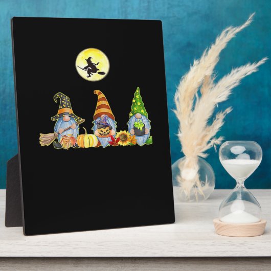 Plaque Photo Happy Fall Y’all mignonne Halloween Gnomes It’s Fa (Côté)