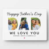 Plaque Photo Happy Fête des pères Papa Custom Photo Collage (Devant)