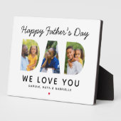 Plaque Photo Happy Fête des pères Papa Custom Photo Collage (Côté)