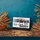 Plaque Photo Happy Fête des pères Photo Collage (Côté)