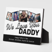Plaque Photo Happy Fête des pères Photo Collage (Côté)