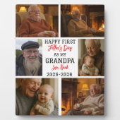 Plaque Photo Happy First Grandpa Day Photo Collage (Devant)