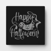 Plaque Photo Happy Halloween chauves-souris Jack-o'-lantern (Devant)
