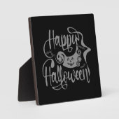 Plaque Photo Happy Halloween chauves-souris Jack-o'-lantern (Recto)