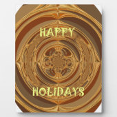 Plaque Photo Happy Holidays Circle Art Print/Design (Devant)