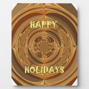 Plaque Photo Happy Holidays Circle Art Print/Design