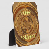 Plaque Photo Happy Holidays Circle Art Print/Design (Côté)