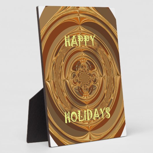 Plaque Photo Happy Holidays Circle Art Print/Design (Côté)