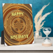 Plaque Photo Happy Holidays Circle Art Print/Design (Côté)
