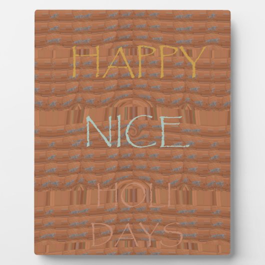 Plaque Photo Happy Holidays Zebra Art Print (Devant)