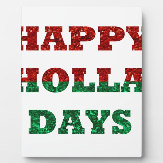 Plaque Photo happy holla days (Devant)
