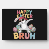 Plaque Photo Happy Pâques Bruh Bro Dabbing Lapin Lapin (Devant)