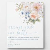 Plaque Photo Hargrove Blue Sign Our Bible Mariage Livre d'or (Devant)