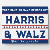 Plaque Photo Harris & Walz Élection 2024 (Devant)