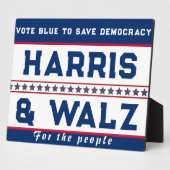 Plaque Photo Harris & Walz Élection 2024 (Côté)