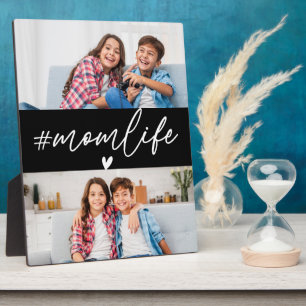 Plaque Photo Hashtag Momlife 2 Photos Personnalisées