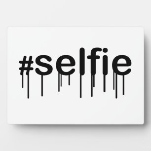 Plaque Photo Hashtag Selfie Bavant Typographie