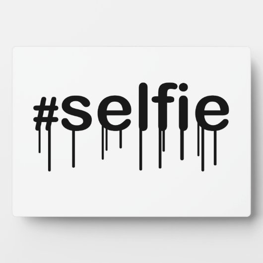 Plaque Photo Hashtag Selfie Bavant Typographie (Devant)
