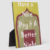 Plaque Photo Have a Nice Day and a Better Night With Gratitude (Côté)