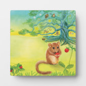 Plaque Photo Hazel Dormouse Manger Fraise Sauvage (Devant)