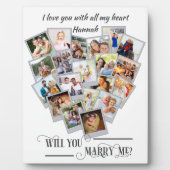 Plaque Photo Heart Photo Collage Aimer You Marry Me (Devant)
