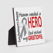 Plaque Photo Heaven Needed a Hero Grandpa Parkinson's (Recto)