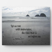 Plaque Photo Hébreux 12:1 Courons avec endurance... (Devant)